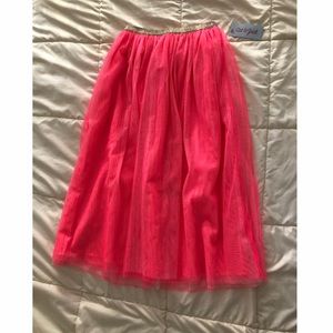 Glittery Tulle Maxi Skirt